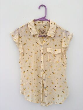 Chaser Cream Floral Button-Up Shirt